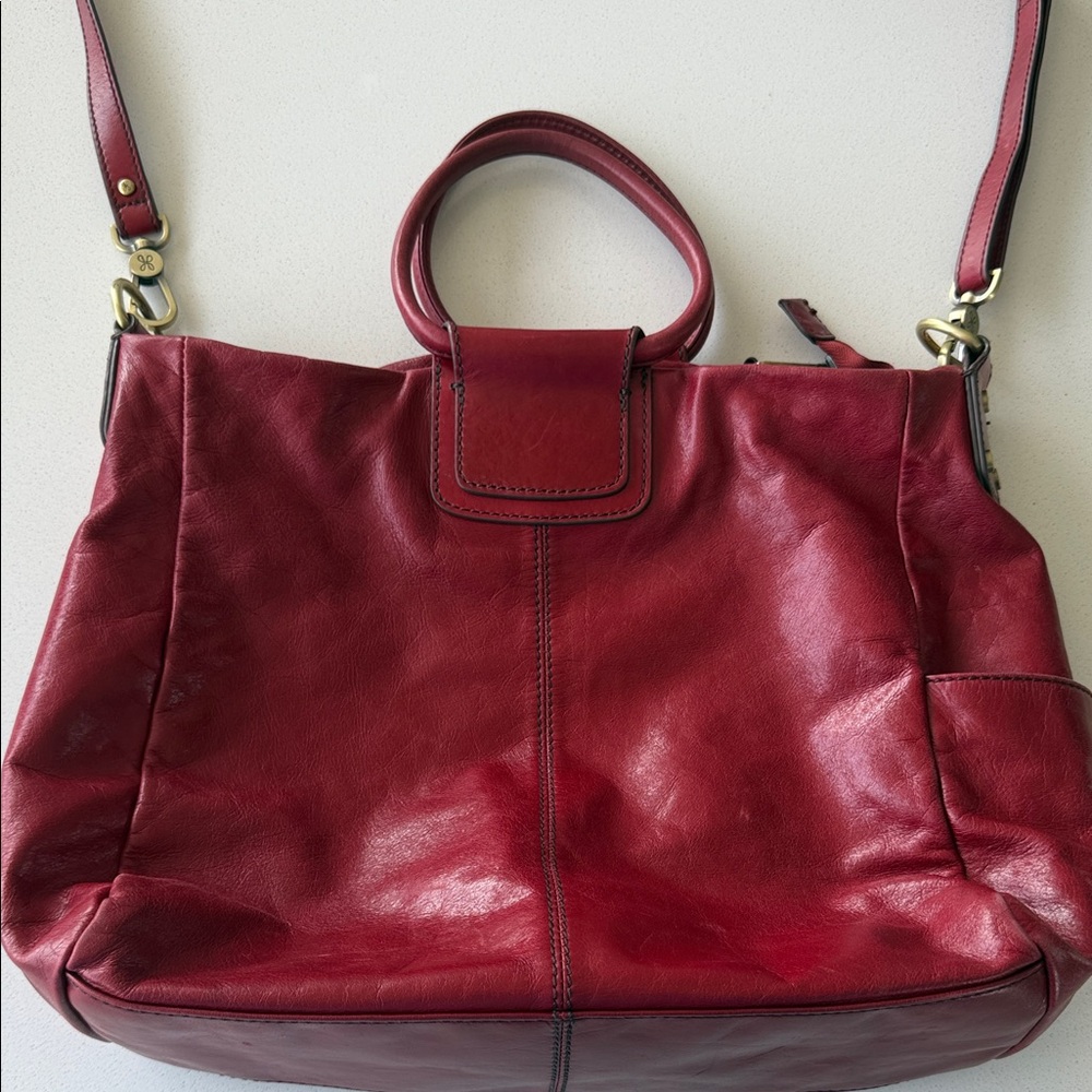 HOBO Red Leather Shoulder Bag